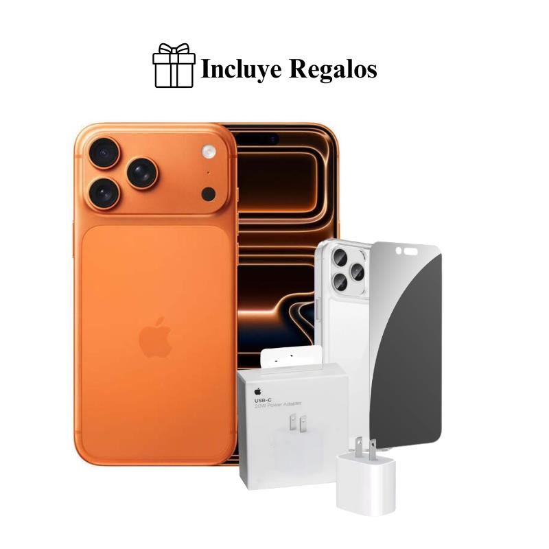 iPhone 17 Pro Max Apple Intelligence 256GB (eSIM) - Naranja + Combo de Regalo